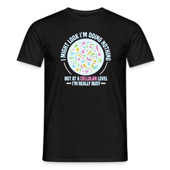 Biologie - Männer T-Shirt - Schwarz - Vorne - AI Model Male 178 light (178cm)