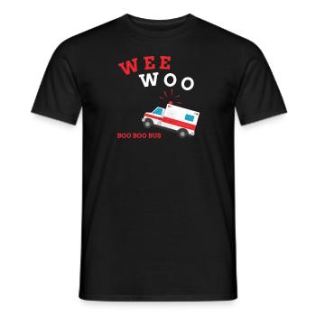 Emt Paramedic Ambulance Boo Boo Bus Wee Woo - Men's T-Shirt - black - Front - AI Model Male 178 light (178cm)