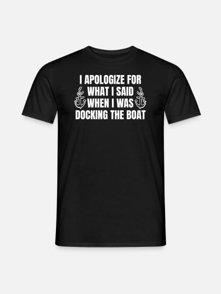 Canotage disant amarrage du bateau drôle - T-shirt homme - noir