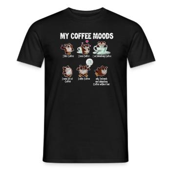 Coffee owl - Men's T-Shirt - black - Front - AI Model Male 178 light (178cm)