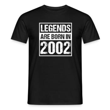 2002 - Men's T-Shirt - black - Front - AI Model Male 178 light (178cm)