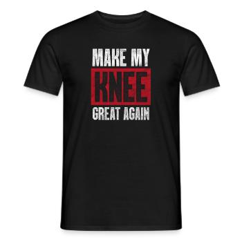 Knee op surgery injury surgery gift - Men's T-Shirt - black - Front - AI Model Male 178 light (178cm)