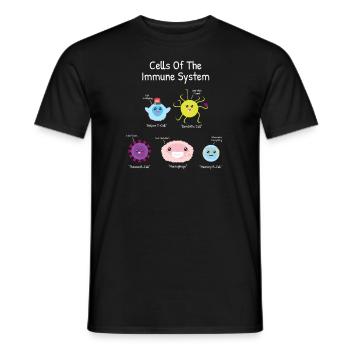 Science Cell Immune System Macrophage Dendritic - Men's T-Shirt - black - Front - AI Model Male 178 light (178cm)