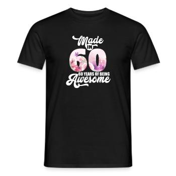 1960 60 ans 60 ans de millésime Cadeau - T-shirt homme - noir - Devant - AI Model Male 178 light (178cm)