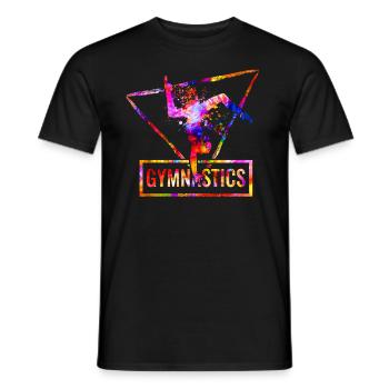 do gymnastics - Men's T-Shirt - black - Front - AI Model Male 178 light (178cm)