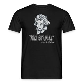 Ludwig Van Beethoven Zitat Klassischer Komponist - Männer T-Shirt - Schwarz - Vorne - AI Model Male 178 light (178cm)