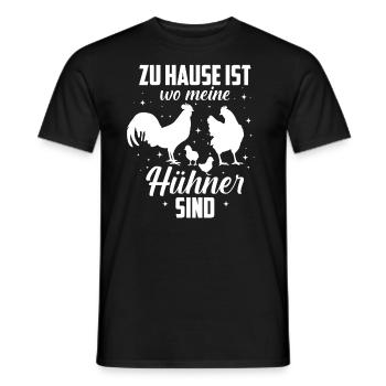 Zu Hause ist wo meine Hühner sind - Männer T-Shirt - Schwarz - Vorne - AI Model Male 178 light (178cm)