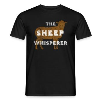 SHEEP Whisperer Vintage Gift For Farm Lamb Lover - T-shirt homme - noir - Devant - AI Model Male 178 light (178cm)