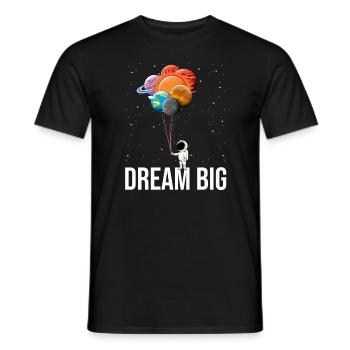 Dream Big - Espace et astronautes - T-shirt homme - noir - Devant - AI Model Male 178 light (178cm)