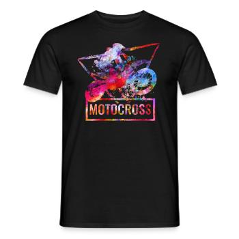 Motocross - Men's T-Shirt - black - Front - AI Model Male 178 light (178cm)