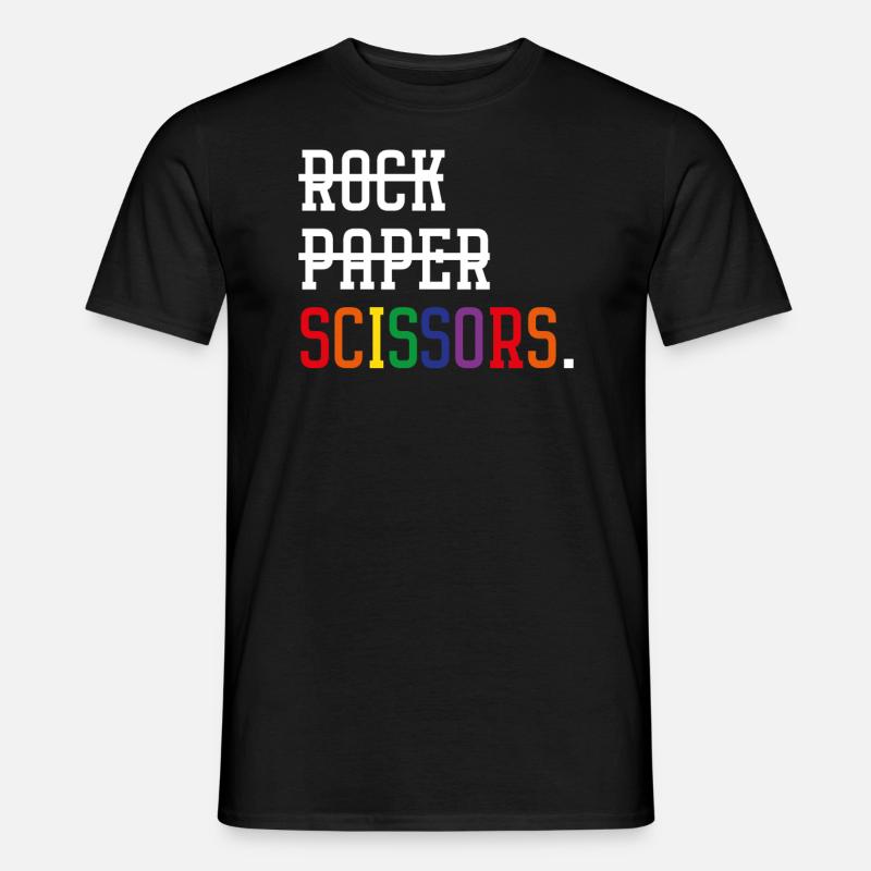 Schere, Stein, Papier - Männer T-Shirt - Schwarz