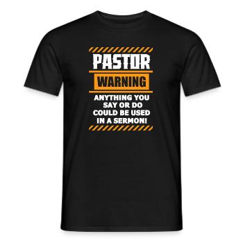Pastor Church Religion Dieu Pastor Gift - T-shirt homme - noir - Devant - AI Model Male 178 light (178cm)
