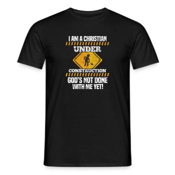 Christian jésus dieu bible christ cadeau - T-shirt homme - noir - Devant - AI Model Male 178 light (178cm)