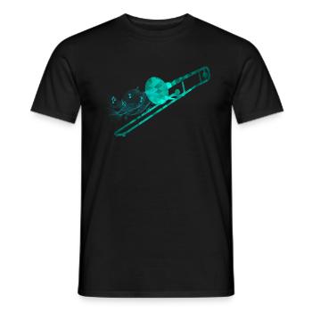 Posaune - Männer T-Shirt - Schwarz - Vorne - AI Model Male 178 light (178cm)