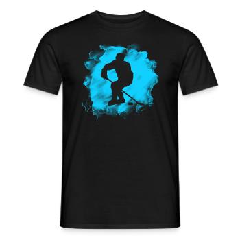 ice Hockey - Men's T-Shirt - black - Front - AI Model Male 178 light (178cm)