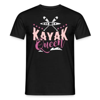 Kayak Queen - Cool kayak outfit - Men's T-Shirt - black - Front - AI Model Male 178 light (178cm)