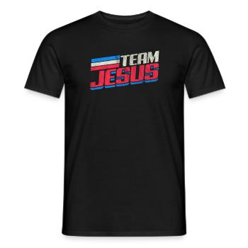 Jésus - T-shirt homme - noir - Devant - AI Model Male 178 light (178cm)
