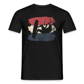 Kitesurfen - Männer T-Shirt - Schwarz - Vorne - AI Model Male 178 light (178cm)