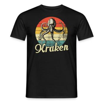 Kraken-Krake - Männer T-Shirt - Schwarz - Vorne - AI Model Male 178 light (178cm)