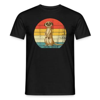 Erdmännchen - Männer T-Shirt - Schwarz - Vorne - AI Model Male 178 light (178cm)