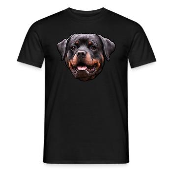 Rottweiler Hund - Männer T-Shirt - Schwarz - Vorne - AI Model Male 178 light (178cm)