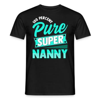 100% Super Super Nanny - T-shirt homme - noir - Devant - AI Model Male 178 light (178cm)