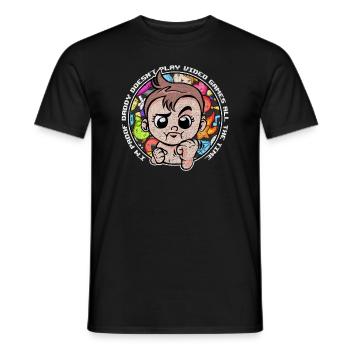I'm Proof Daddy ne joue pas aux jeux vidéo de tous les temps - T-shirt homme - noir - Devant - AI Model Male 178 light (178cm)