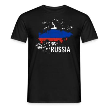 Russie - T-shirt homme - noir - Devant - AI Model Male 178 light (178cm)