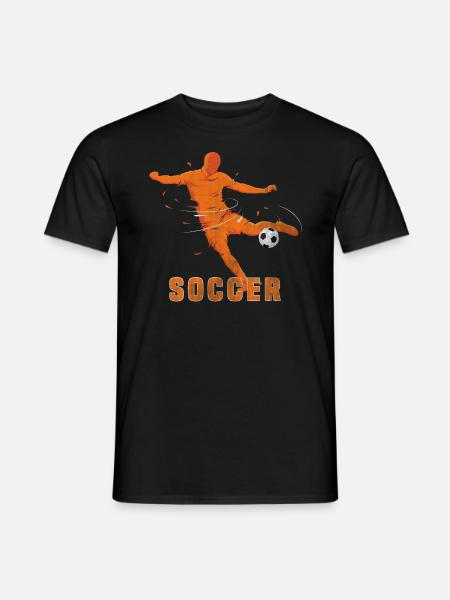 Fußball - Männer T-Shirt - Schwarz