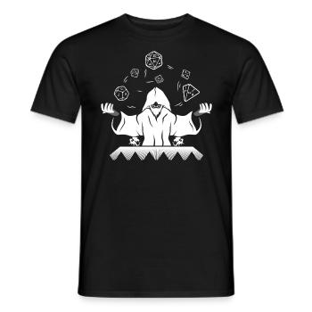 Game Master DM GOD D20 Wizard Tabletop RPG - Men's T-Shirt - black - Front - AI Model Male 178 light (178cm)