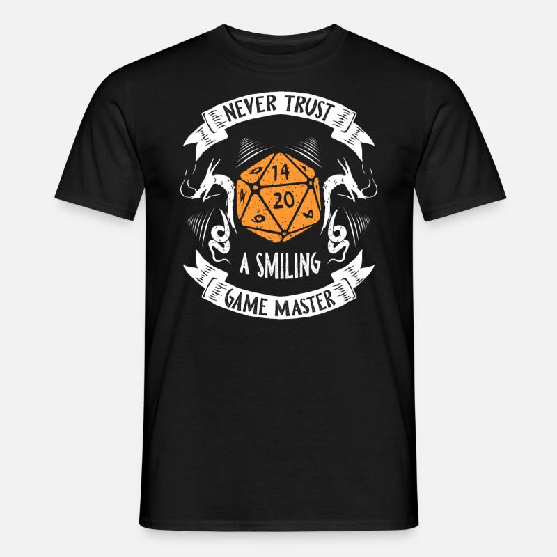 Never Trust A Smiling Game Master Tabletop RPG - Männer T-Shirt - Schwarz