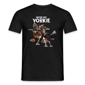 Yorkshire Terrier - T-shirt homme - noir - Devant - AI Model Male 178 light (178cm)