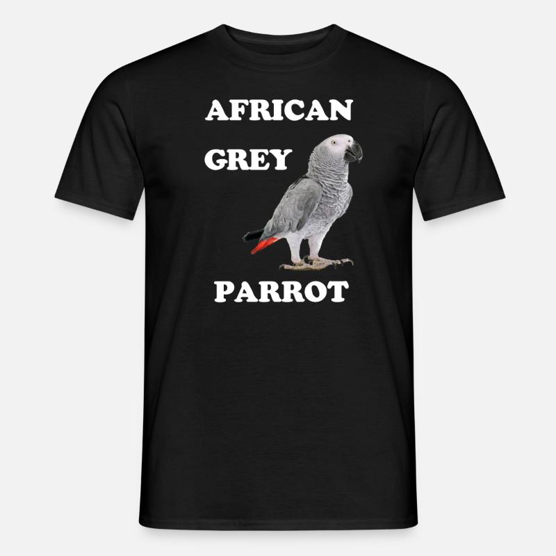 Graupapagei - Männer T-Shirt - Schwarz