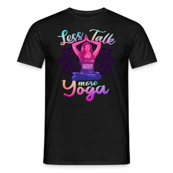 Less Talk More Yoga - Men's T-Shirt - black - Front - AI Model Male 178 light (178cm)