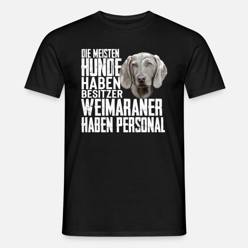 Weimaraner Hund - Männer T-Shirt - Schwarz
