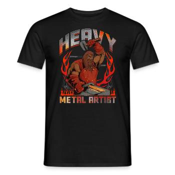 Heavy Metal Artist - Men's T-Shirt - black - Front - AI Model Male 178 light (178cm)