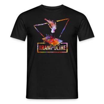 trampoline - Men's T-Shirt - black - Front - AI Model Male 178 light (178cm)