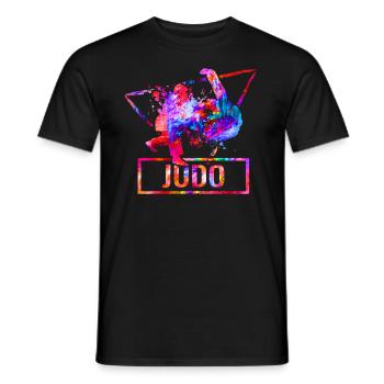Judo - Men's T-Shirt - black - Front - AI Model Male 178 light (178cm)