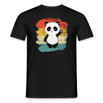 Pandabär - Männer T-Shirt - Schwarz - Vorne - AI Model Male 178 light (178cm)