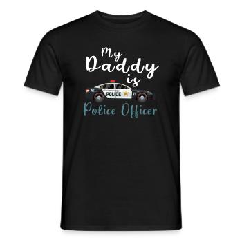 Officier de police - T-shirt homme - noir - Devant - AI Model Male 178 light (178cm)