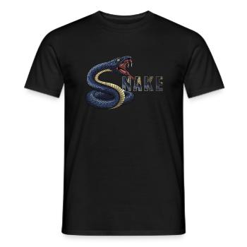 Snake - Men's T-Shirt - black - Front - AI Model Male 178 light (178cm)