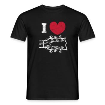Gitarre Gitarrist Musiker Rock Band Geschenk - Männer T-Shirt - Schwarz - Vorne - AI Model Male 178 light (178cm)