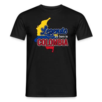 Colombia - Men's T-Shirt - black - Front - AI Model Male 178 light (178cm)
