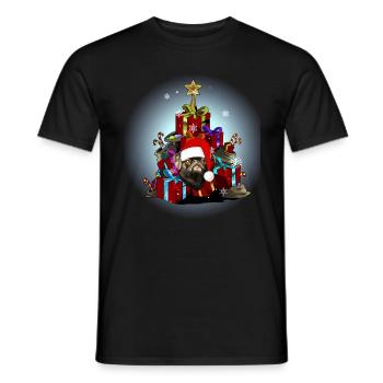 Brabanter Zwerggriffon - Männer T-Shirt - Schwarz - Vorne - AI Model Male 178 light (178cm)