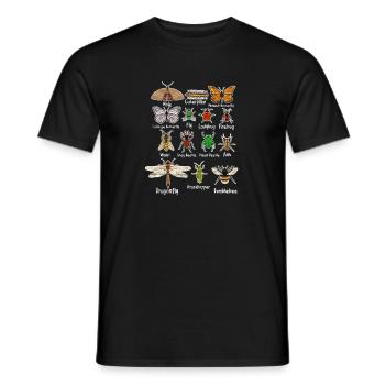 Insect insect nature biology gift - Men's T-Shirt - black - Front - AI Model Male 178 light (178cm)