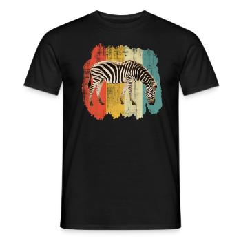 zebra - Men's T-Shirt - black - Front - AI Model Male 178 light (178cm)