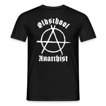 Oldschool Anarchist - Men's T-Shirt - black - Front - AI Model Male 178 light (178cm)