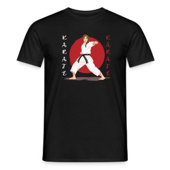 karate - Men's T-Shirt - black - Front - AI Model Male 178 light (178cm)