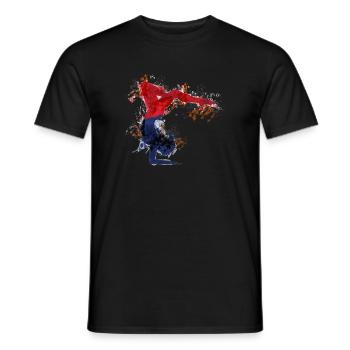 do gymnastics - Men's T-Shirt - black - Front - AI Model Male 178 light (178cm)