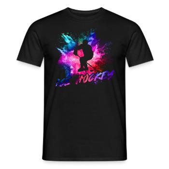 hockey sur glace - T-shirt homme - noir - Devant - AI Model Male 178 light (178cm)